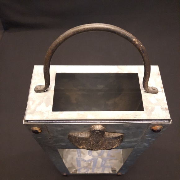 Mud Pie Galvanized Metal Beer Bottle Cap Display Box w/ Opener ~ NEW - Picture 4 of 10